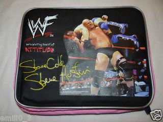 NEW WWF 1999 STONE COLD STEVE AUSTIN VINYL LUNCH BOX LUNCHBAG HTF