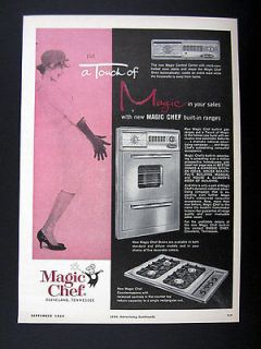 Magic Chef Built in Gas Ranges Ovens 1959 print Ad advertisement