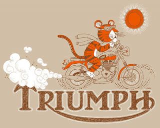 Triumph Tiger Motorcycle Shirt   Retro Vintage Style