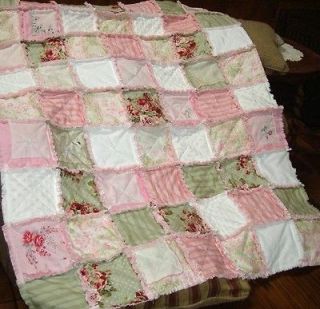 Pre Cut OH SO SHABBY PINK ROSES Quilt Kit Squares,Blocks