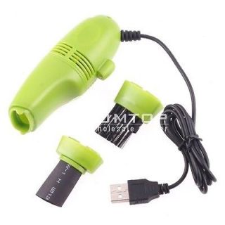 Mini USB Computers PC Laptop Keyboard Vacuum Cleaner Set With LED