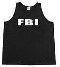 FBI Logo Black Mens Tank Top Muscle t shirt