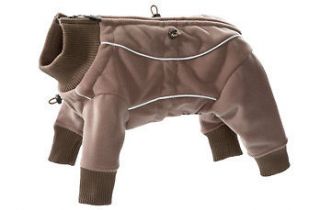 Hurtta Waterproof Fleece Overalls   Snowsuit   Brown, 10 sizes