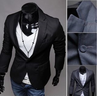 2012 New Men SlimFit Wedding Dress Suit Boy Casual Blazer 2Color