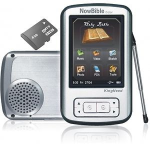 KJV NowBible Color Audio/Visual Bible Reader 4 GB New  Player