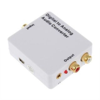Optical SPDIF/Coaxial Digital to RCA L/R Analog Audio Converter w
