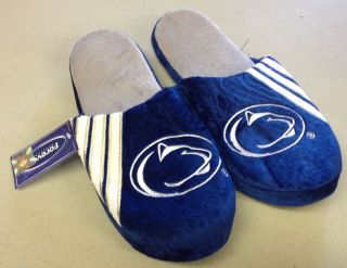 Pair of Penn State Lions Logo Slippers 2012 NEW NCAA Team Stripe House