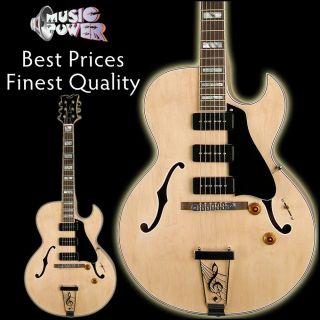 Dean Hollow Body Palomino Electric Guitar Gloss Natural   Archtop & P