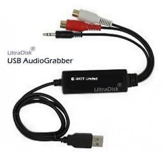 UltraDisk USB 2.0 PC Audio Capture RCA AUX 3.5mm to USB Convert to 