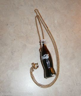 Vintage Costume Jewelry 18 Necklace with Coca Cola Bottle Charm