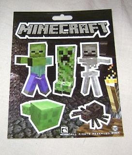 STICKERS MONSTER STICKER PACK OF 6 DECALS NEW LICENSED MOJANG GAME