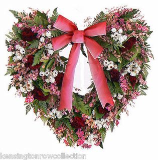 EVERLASTING LOVE COLLECTION   HEART SHAPED DRIED FLORAL WREATH   HEART