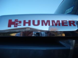 HUMMER H2 LOGO BIG & BOLD RED GLOSS VINYL AIR VENT DECALS   SET OF TWO