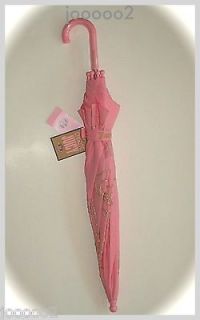 Brand New Juicy Couture Girly Umbrella Parasol in Crystal Pink NWT