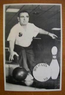 Lou Campi, Campi Tarsio Bowling Lanes, Newburgh NY Postcard circa 1960