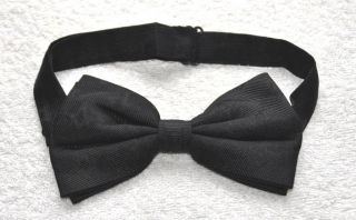 Masonic Bow Tie   Black with Subtle Square and Compasses