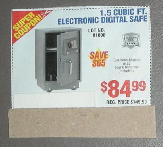 TOOLS 1.5 CUBIC FT ELECTRONIC DIGITAL SAFE $65 OFF COUPON EX 4/14