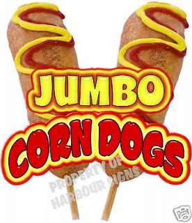Corn Dogs Jumbo Decal 36 Concession Food Truck Trailer Vinyl Sticker