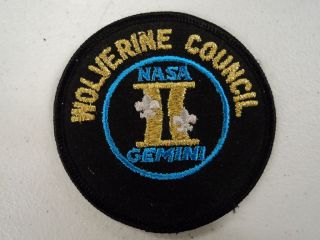 Rare BSA Wolverine Council NASA Gemini II Patch, 3 1/2