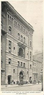 1893 Print New York Edison Illuminating Co. 26th Street ORIGINAL