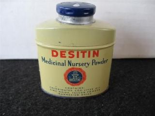 Vintage Free Sample Desitin Medicinal Nursery Powder tin