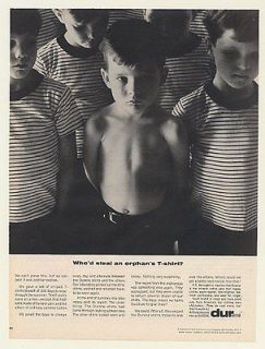 1964 Orphan Boys Durene Cotton Yarn T Shirts Print Ad