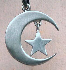 crescent moon star necklace