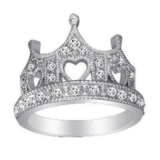 sterling silver crown ring