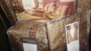 CROSCILL TOWNHOUSE QUEEN COMFORTER SET, DRAPERY CURTAIN PANELS OR