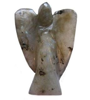 Angel 03 Silver Rainbow Crystal Figurine Holy Sacred Guardian Stone