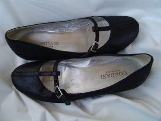 CORDANI Italian BLACK uniq LEATHER T STRAP maryjane ballet FLATS shoes
