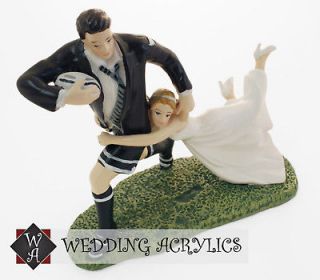 Rugby Love Match Wedding Cake Topper BNIB