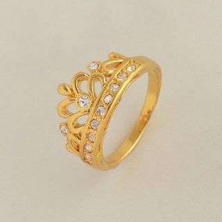 Lovely 9k Real Gold Filled CZ Baby Children Crown Ring,Size 4,Z717