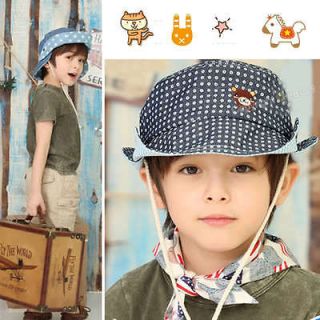 Baby Children kids boy Bonnet cap Sun Cowboy hat for：2 6 years M9z3