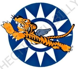 NOSE ART BOMBER ART Flying Tigers Logo GUITAR Decal C54