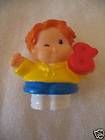 Fisher Price Little People RED HEADED BOY holding PRESCHOOL Number 8