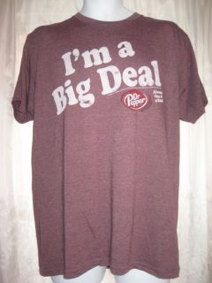 Savvy Large T shirt Burgundy Dr. Pepper Im a Big Deal New Adult T