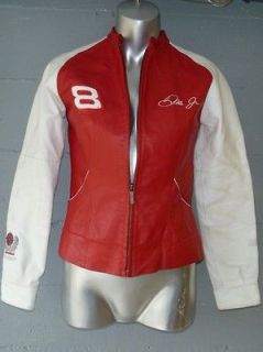 DALE EARNHARDT JR Signature Nascar Budweiser Red & White Leather