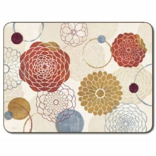 JASON Set of 4 Abstract Bouquet Large Placemats   Cork Backed & Heat