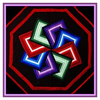 Spinning Stars inspired by an Amish Quilt Counted Cross Stitch Chart