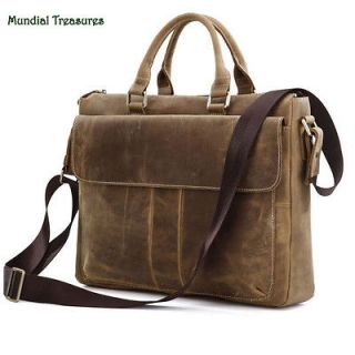 THE 191 MESSENGER LAPTOP BAG  BRIEFCASE   Mens distressed leather
