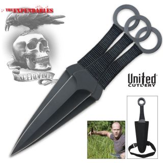 EXPENDABLES KUNAI 3 PIECE THROWING KNIFE SET UC2772 *NEW*