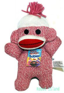 NEW Schylling Sock Monkey Baby PINK   