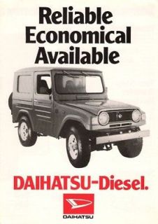 Daihatsu Fourtrak Taft Diesel 1979 UK Market Sales Brochure & Prices