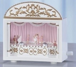 25 SWAN LAKE BALLET MUSICAL THEATRE MUSIC BOX WITH MOVING
