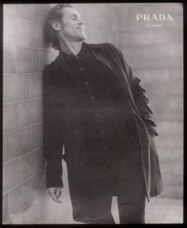 1996 Willem Dafoe photo Prada fashion print ad