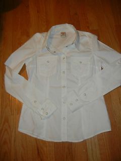 Womens True Religion White Shirt Size Large Excellent Condition