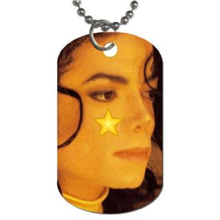 Michael Jackson Star Collectible Dog Tag Necklace 1