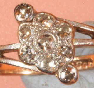 Vintage art deco 18ct gold diamond ring.2.8grams.​Size N O