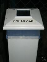 Comet Vinyl Fence Solar Cap Light fits 5x5 Post USA